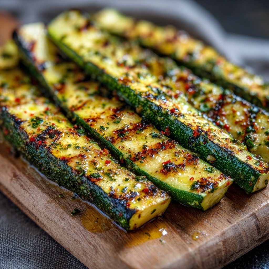 Gegrillte Zucchini Mit Zitronen Marinade