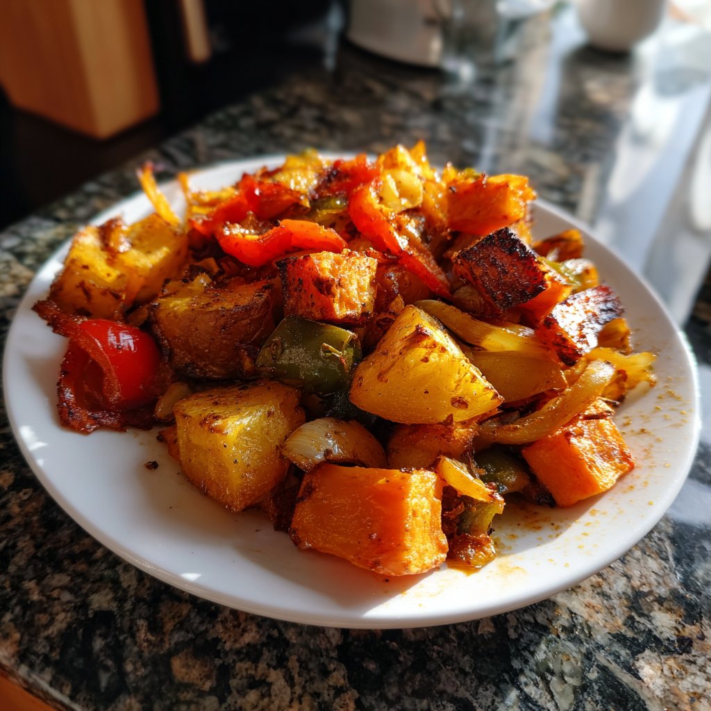 Abendessen mit Ofengemüse