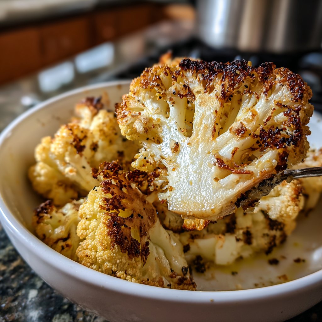 Blumenkohl aus dem Ofen knusprig