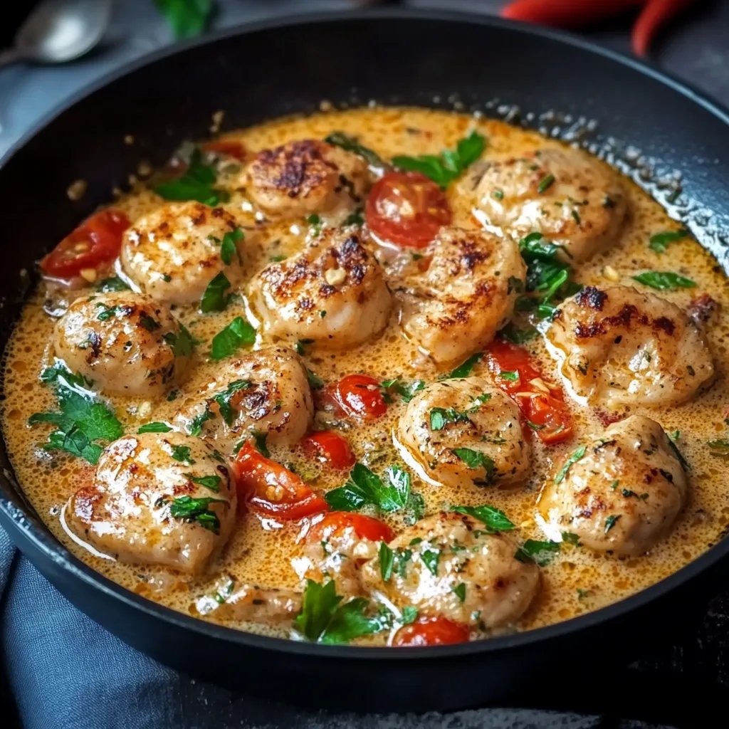 Hähnchenfilet in cremiger Soße