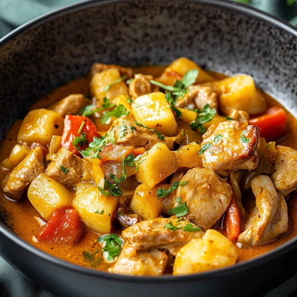 Köstliches Rahm-Gulasch mit Hähnchen