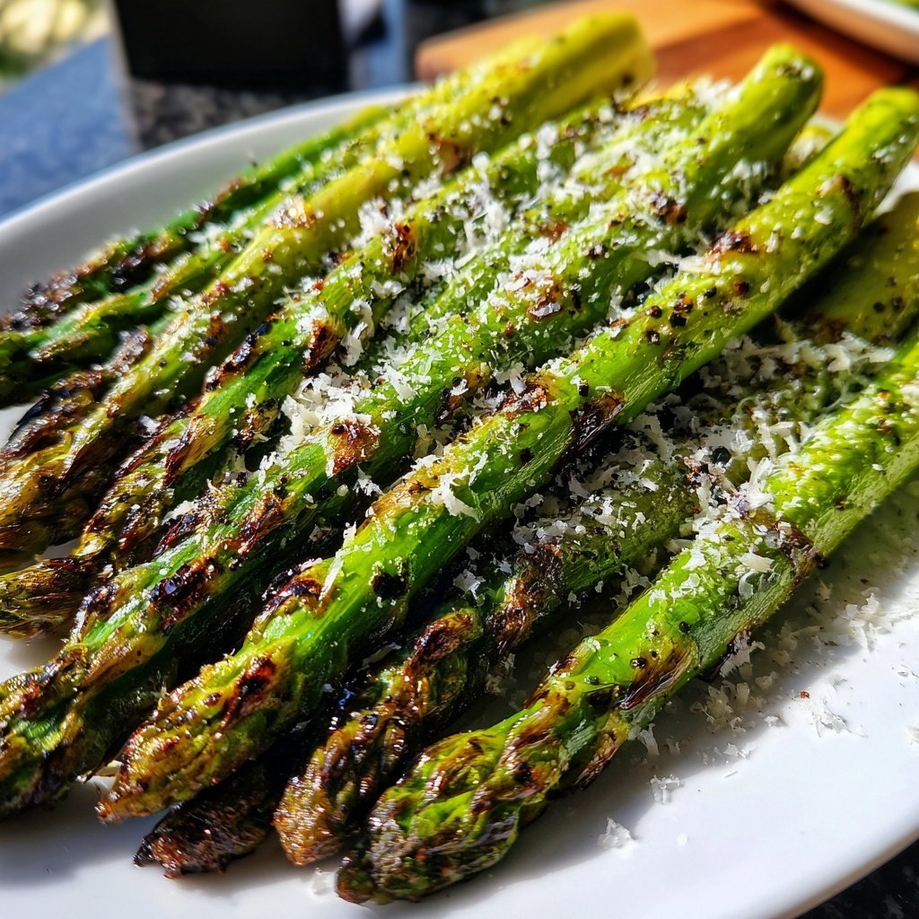Grüner Spargel Mit Parmesan