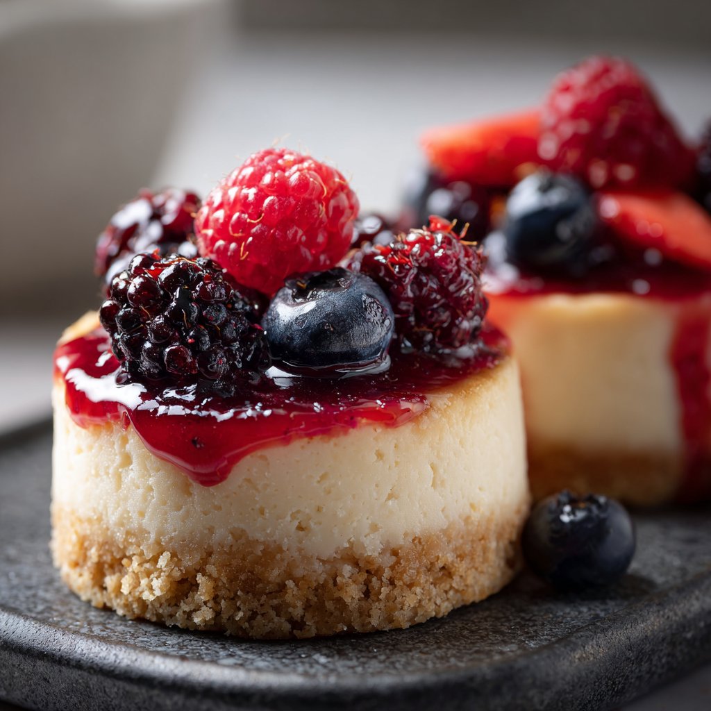 Mini-Cheesecakes mit Beeren