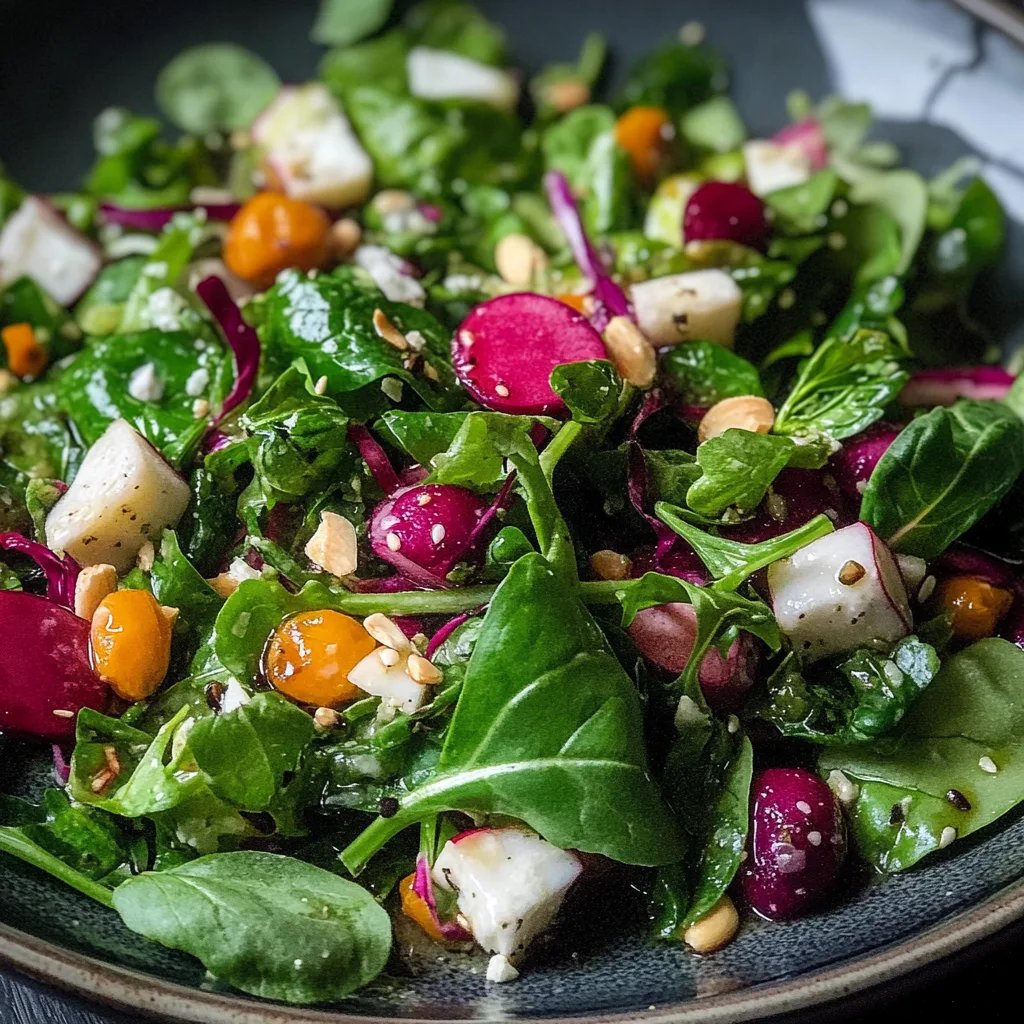 Gemischter Feldsalat mit Himbeeressig