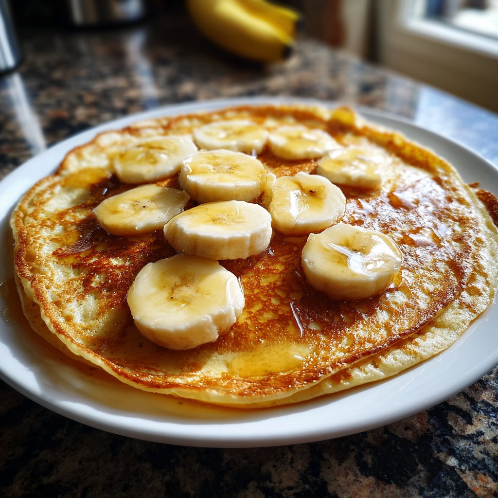 Pfannkuchen mit Banane
