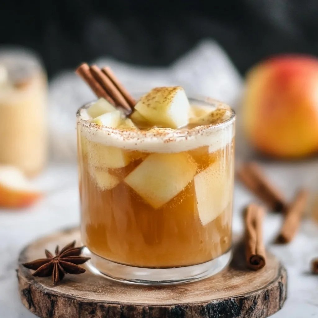 Heißer Apfelpunsch mit Vanille-Zimt-Sahne