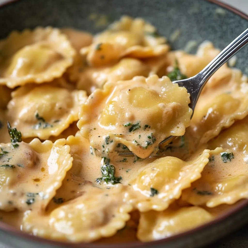 Cremige toskanische Ravioli