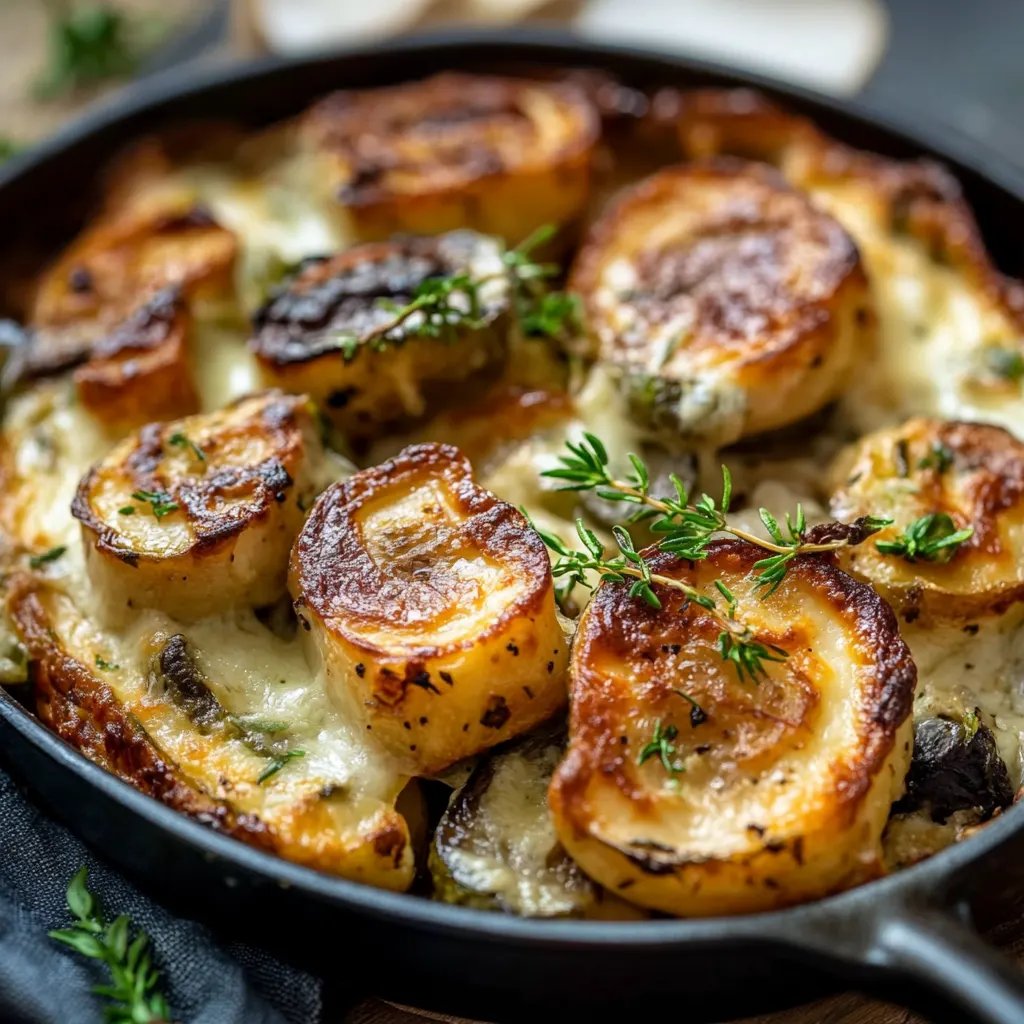 Cremiger Rosenkohl-Kartoffel-Auflauf