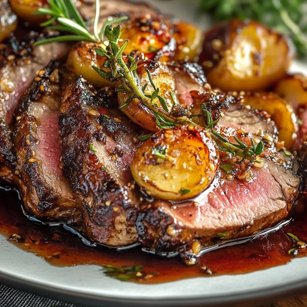 Schweinefilet mit Äpfeln und Zwiebeln