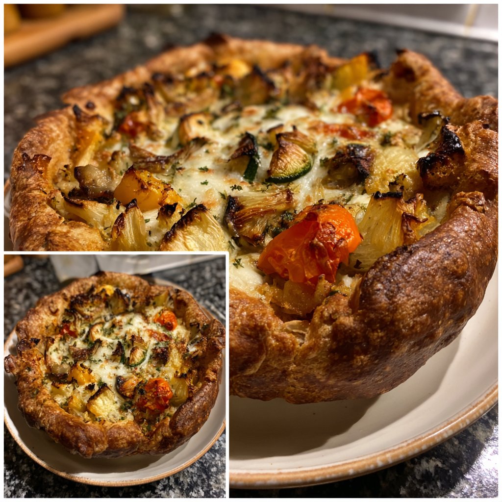 Abendessen vegetarisch aus dem Ofen