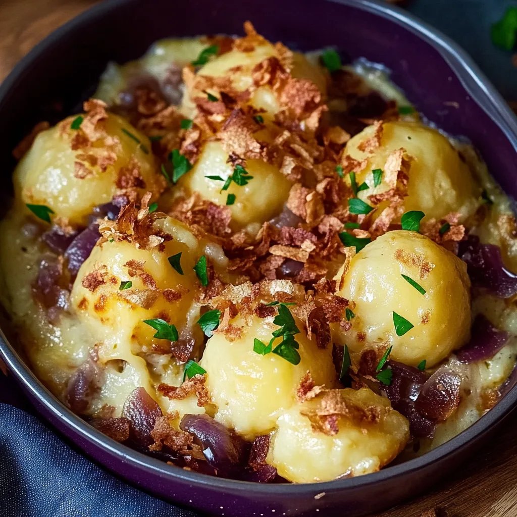 Knödel-Rotkohl-Auflauf