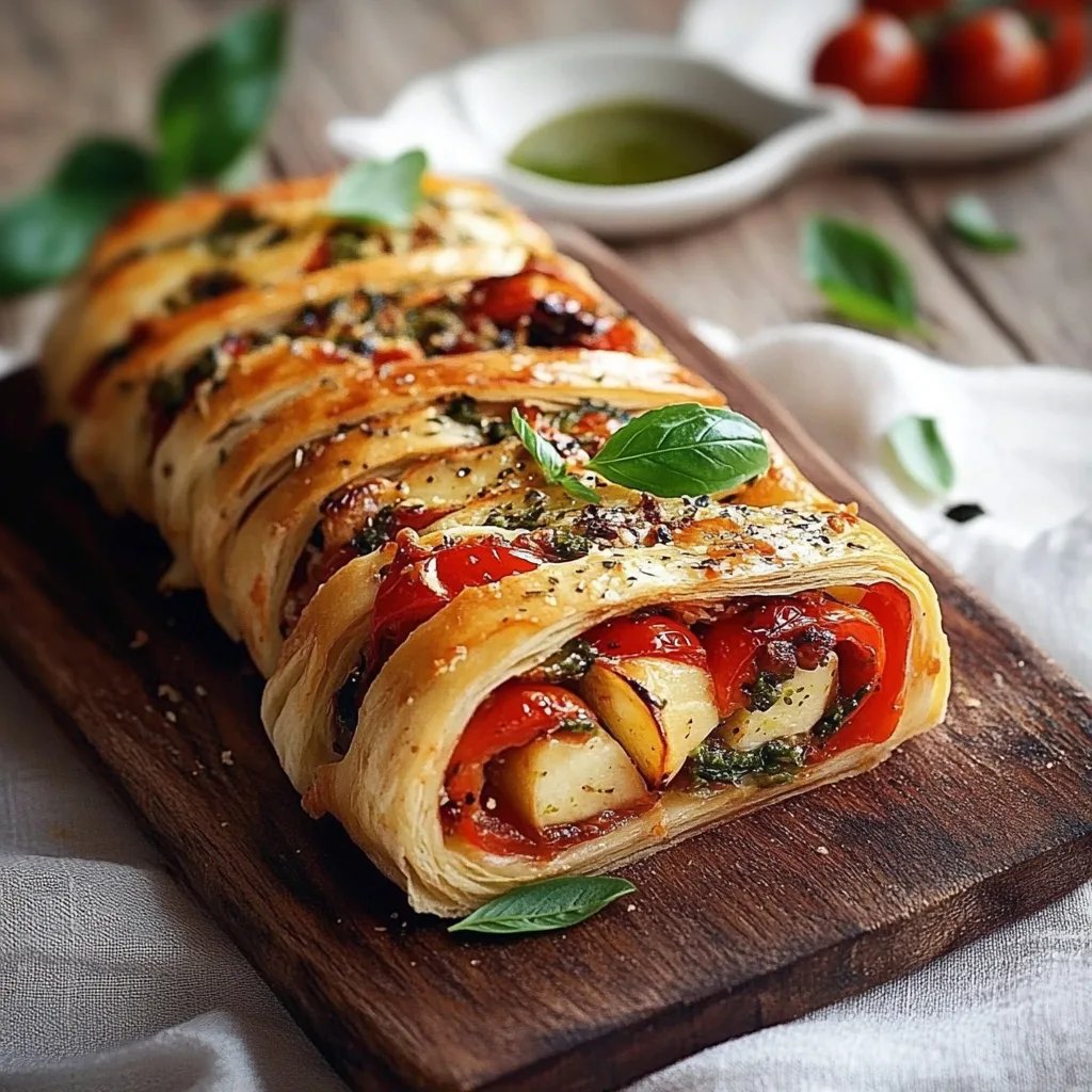 Herzhaftes Blätterteig-Stromboli