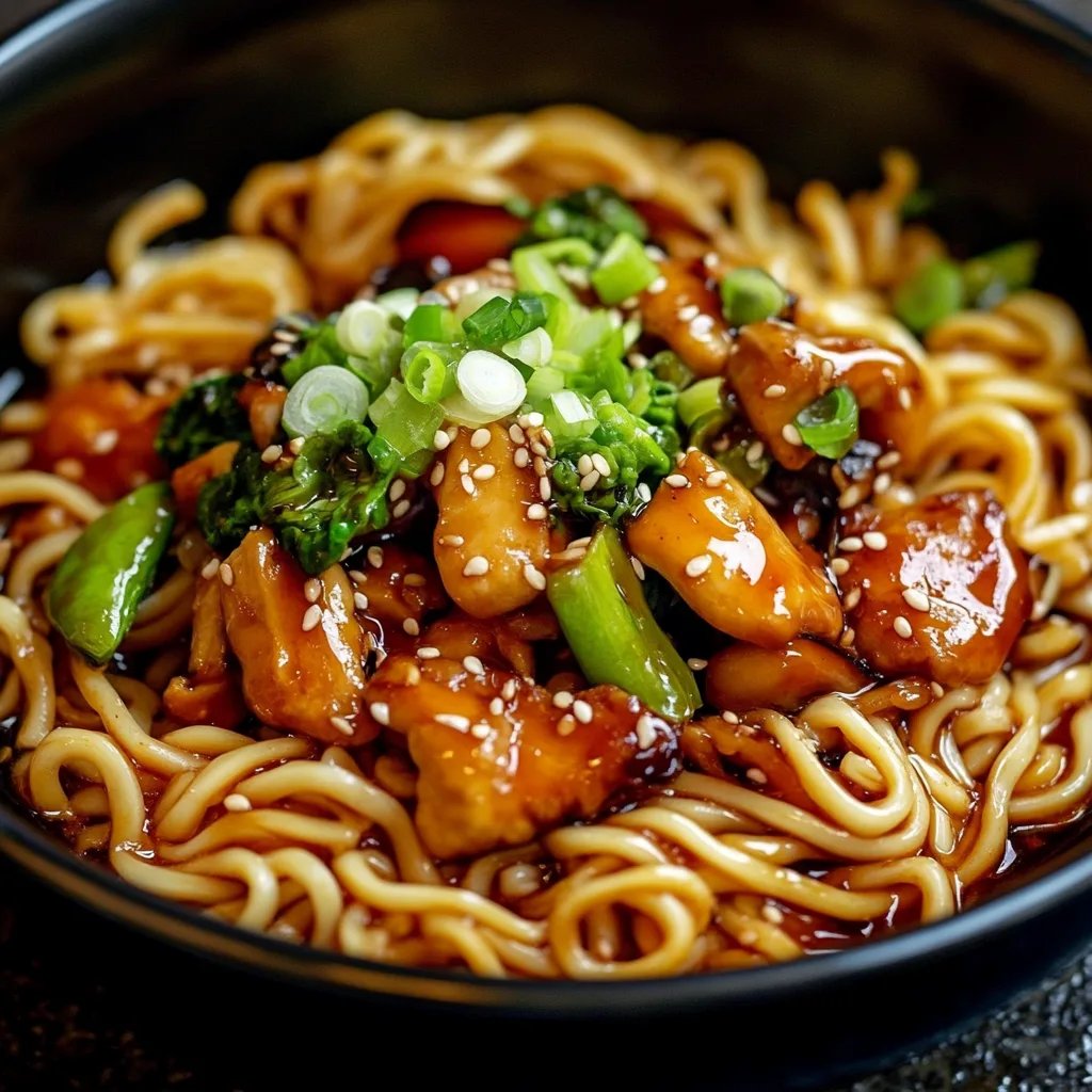 Hähnchen-Teriyaki-Nudeln