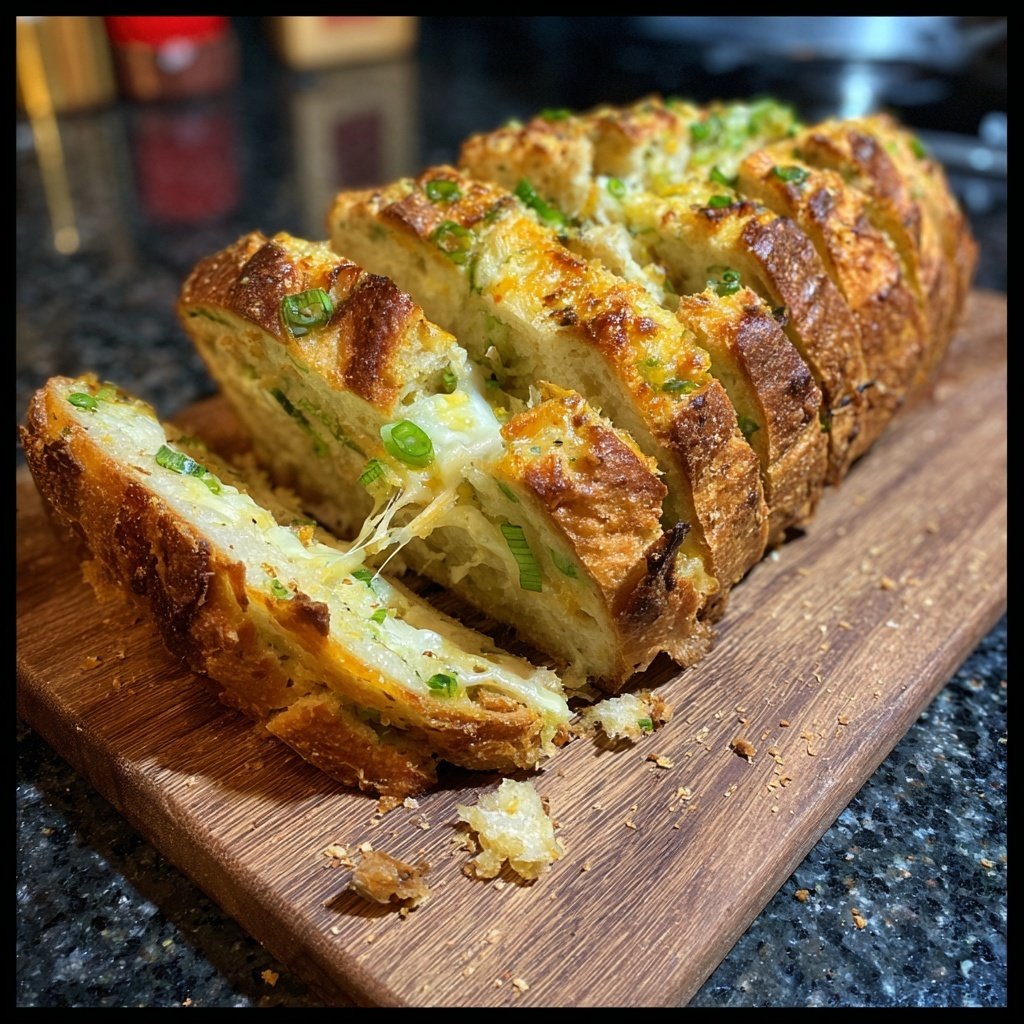 Zupfbrot Mit Käse Und Frühlingszwiebeln