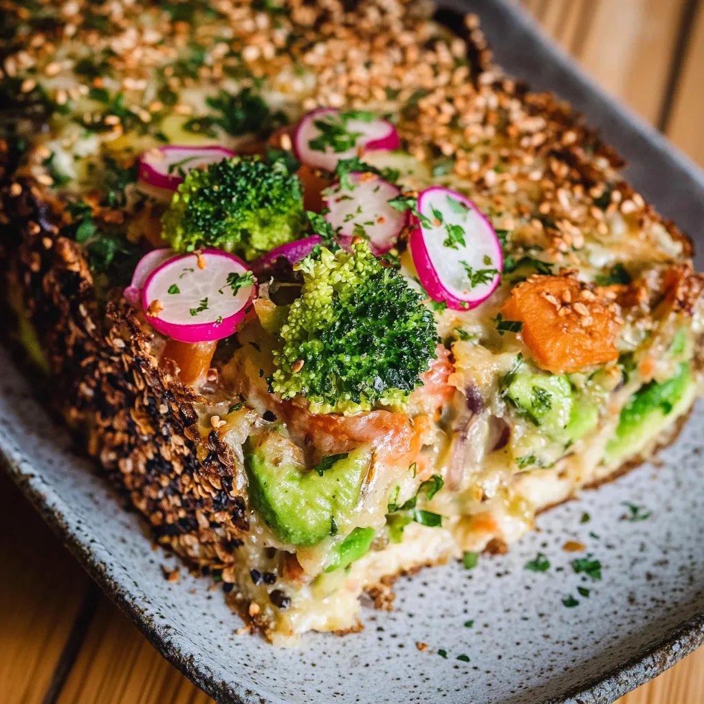 Blumenkohl-Brokkoli-Auflauf mit veganem Hack