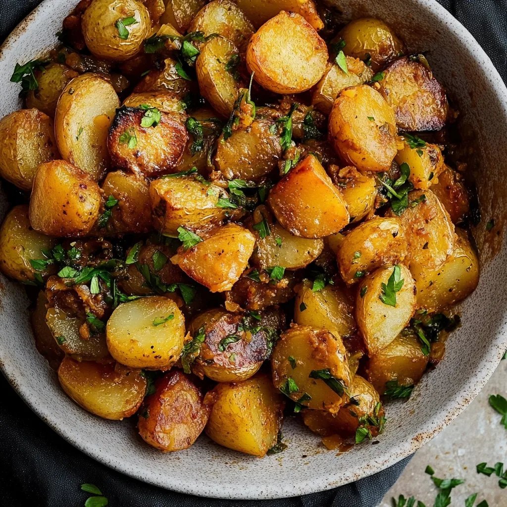 Rosenkohl Pfanne mit Kartoffeln