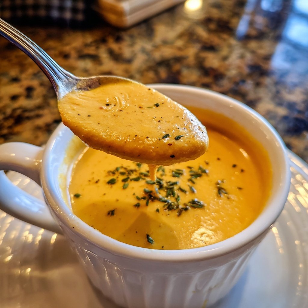 Kürbissuppe mit Thymian