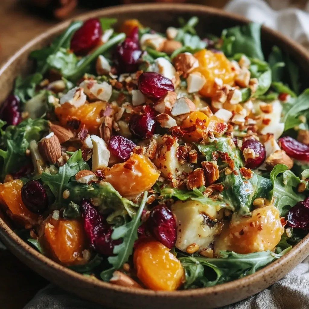 Herbst Salat mit Ahorn-Senf-Dressing